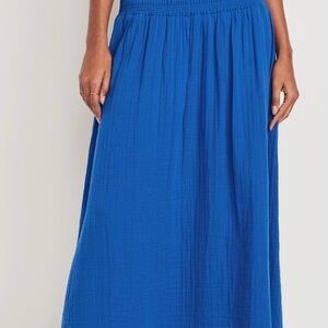 Old Navy Vibrant Blue Maxi Skirt